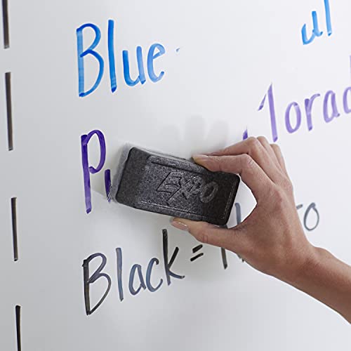 Expo 81505 Block Eraser Dry Erase Whiteboard Board Eraser, Soft Pile, 5 1/8 W x 1 1/4 H - Pack of 1, Black