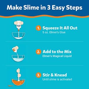 Elmer's Slime Activator Magical Liquid Slime Activator Solution, Updated Formula for Twice as Much Slime, (1 Quart)