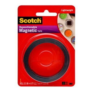 scotch 0.5-inch x 4-feet magnetic tape (mt004.5s), 4 foot