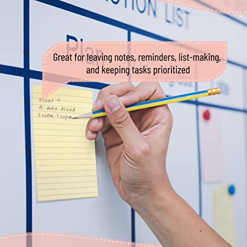 Mr. Pen- Lined Sticky Notes 4x6, 6 Pads, 45 Sheets/Pad, Pastel Color, Sticky Notes with Lines, Sticky Pads, Sticky Note Pads, Colorful Sticky Notes, Stickies Notes, Ruled Post Stickies