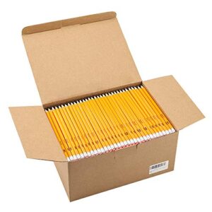 madisi wood-cased #2 hb pencils, yellow, pre-sharpened, bulk pack, 576 pencils in box