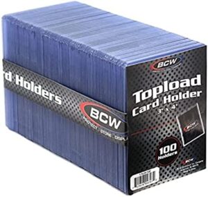 bcw 1-tlch-100 3x4 topload card holder – standard