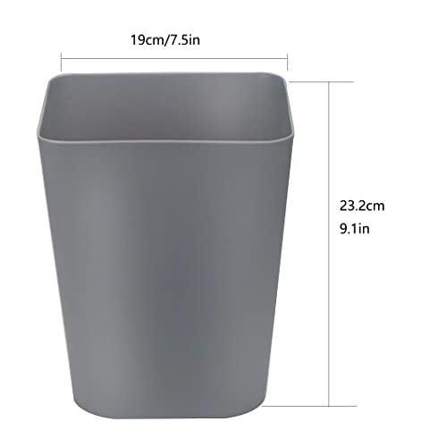 Feiupe 1.6 Gallon Small Trash Can Wastebasket for Kitchen Office Bathroom,Pack of 2(1.6 Gallon(2 Pack), White+Gray)