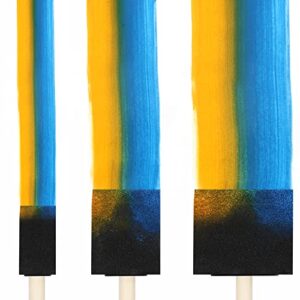 24 Pcs Foam Brush Set, Foam Paint Brushes, Wood Handle Sponge Brushes for Painting, Foam Brushes Sponge Paint Brush for Staining, Varnishes, and DIY Craft Projects (1'', 2'' and 3'')