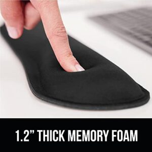 Gorilla Grip Soft Gel Memory Foam Ergonomic Wrist Rest, Slip Resistant, Comfortable Keyboard and Mouse Pad Cushion Set, Typing Pain Relief, Support for Office Computer Desks, Laptops, Gaming, Black