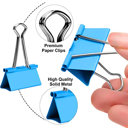 Binder Clips, 100PCS Binder Clips Assorted Sizes [2023 Upgrade] Large, Medium, Mini Binder Clips Combination, can use for Office, Home, School