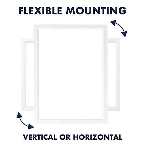 Quartet Magnetic Whiteboard, 17" x 23" Small White Board for Wall, Dry Erase Board for Kids, Perfect for Home Office & Home School Supplies, Dry Erase Marker, Magnets, White Frame (MDW1723W-AZS)