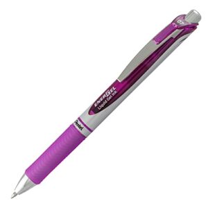 Pentel® EnerGel® Deluxe RTX Gel Pens, Medium Point, 0.7 mm, Assorted Barrels, Violet Ink, Pack Of 3