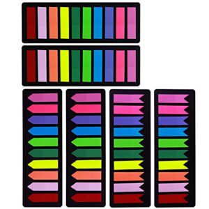 1200 pieces page markers sticky index tabs, arrow flag tabs colored sticky notes for page marker bookmarks [10 primary colors, 3 designs] sticks securely, removes cleanly
