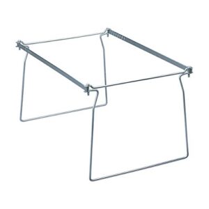 Smead Steel Hanging File Folder Frame, Letter Size, Gray, Adjustable Length 23" to 27", 2 per Pack (64872)