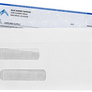 500 No. 8 Flip and Seal Double Window Security Check Envelopes - Designed for Quickbooks Printed Checks - Number 8 Size 3 5/8 Inch x 8 11/16 Inch