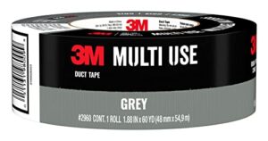 3m multi-use duct tape for home & shop, 1.88 inches by 60 yards, 2960-a, 1 roll