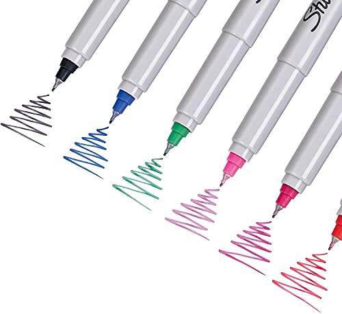 Sharpie Permanent Marker, Ultra-Fine Point, Pink, 6 Pack (Black)