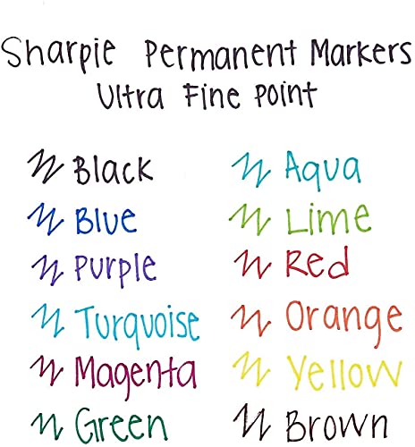 Sharpie Permanent Marker, Ultra-Fine Point, Pink, 6 Pack (Black)