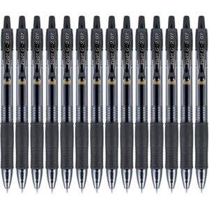 pilot g2 premium refillable and retractable rolling ball gel pens, fine point, black ink, 14-pack (15358)