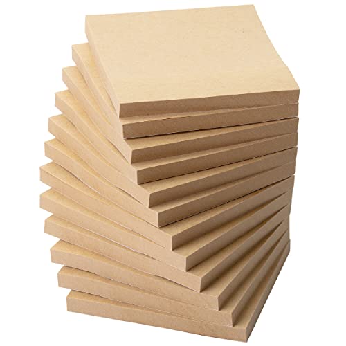 Mr. Pen- Kraft Sticky Notes, 3”x3”, 12 Pads, Kraft Paper Sticky Notes, Sticky Note Pads, Self-Stick Note Pads, Brown Sticky Notes, Craft Paper Sticky Notes, 3x3 Sticky Notes