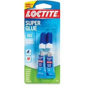 Loctite Super Glue Gel Tube, Clear Superglue for Plastic, Wood, Metal, Crafts, & Repair, Cyanoacrylate Adhesive Instant Glue, Quick Dry - 0.7 fl oz Tube, Pack of 2