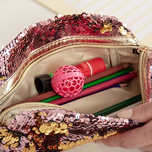 Sauberkugel - The Clean Ball - Keep your Bags Clean - Sticky Inside Ball Picks up Dust, Dirt and Crumbs in your Purse, Bag, Or Backpacks (Pink)