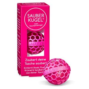 Sauberkugel - The Clean Ball - Keep your Bags Clean - Sticky Inside Ball Picks up Dust, Dirt and Crumbs in your Purse, Bag, Or Backpacks (Pink)