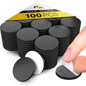 adhesive magnets for crafts – 100 pcs flexible round magnets with adhesive backing – small sticky magnets – magnetic dots with adhesive back are alternative to magnetic tape, stickers and strip