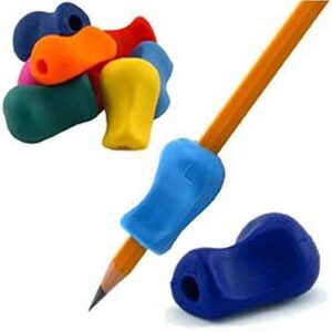 the pencil grip original pencil gripper, universal ergonomic writing aid for righties and lefties, colorful pencil grippers, assorted colors, 6 count – tpg-11106
