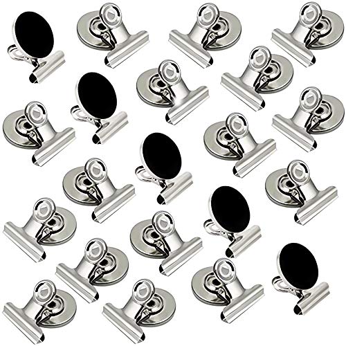 20 Pack Fridge Magnet Refrigerator Magnets, Magnetic Clips, Strong Clip Magnets for Whiteboard, Magnets for Fridge, Locker, Office, Photo Displays, Magnetic Clips Heavy Duty (30mm Wide)