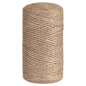 tifanso natural jute twine string – 328 feet garden twine, twine for crafts, hemp twine rope, brown jute twine for gift wrapping, gardening, packing and wedding decor
