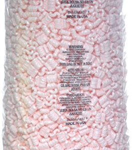 Bubblefast! Brand 3.5 cu. ft. (22.5 Gallons) Pink Anti-Static Packing Peanuts Popcorn