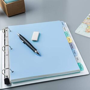 Avery 8-Tab Plastic Binder Dividers, Write & Erase Multicolor Big Tabs, 1 Set (16171),Translucent Multicolor