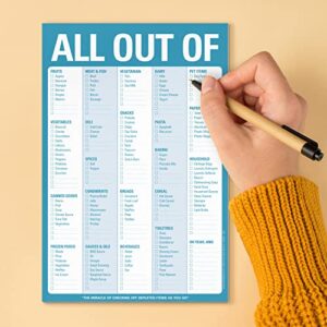 Knock Knock All Out Of Grocery List Note Pad, 6 x 9-inches (Blue)