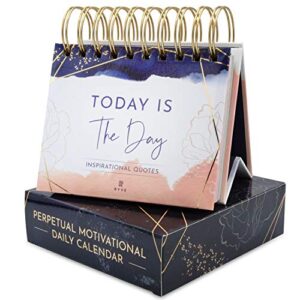 Motivational Calendar - Daily Flip Calendar with Inspirational Quotes - Inspirational Desk Decor for Women, Office Decor for Women Desk, Inspirational Gifts for Women, Desk Accessories for Women