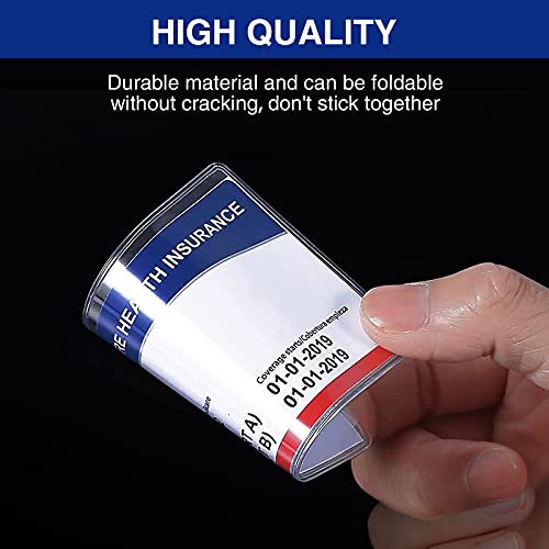 Fabmaker New Medicare Card Protector, 6 Pack Plastic Card Holder for Wallet Single 12 Mil Business Card Sleeve Waterproof Cards Plastic Protector for Credit Card Business Card Social Security Card