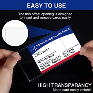 Fabmaker New Medicare Card Protector, 6 Pack Plastic Card Holder for Wallet Single 12 Mil Business Card Sleeve Waterproof Cards Plastic Protector for Credit Card Business Card Social Security Card
