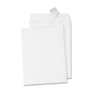 quality park 6 x 9 catalog envelopes with self seal closure, for mailing, storage and organizing, 28 lb. white wove, 100 per box (qua44182)