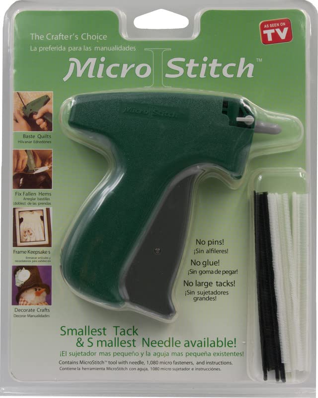 MicroStitch Tagging Gun Kit – Includes 1 Needle, 540 Black Fasteners & 540 White Fasteners (Starter Kit)