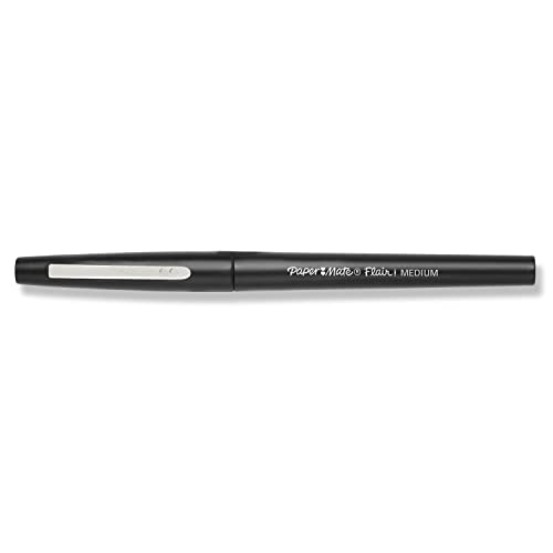 Paper Mate Flair Pen, 0.7 mm Medium Tip, Black, Box of 12