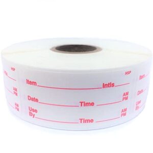 Dissolvable Food Storage Labels for Home and Restaurant Use - Dissolves in Water in 30 Seconds - No Adhesive Residue - Perfect for Glass, Metal, Plastic Containers - 1x2 inch Size 500 Labels per roll