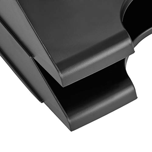 Amazon Basics Stackable Office Letter Organizer Desk Tray - Pack of 2, Black