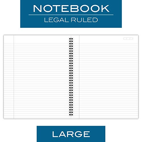 Cambridge Business Notebook, 80 Sheets, Legal Ruled, 8-1/4" x 11", Wirebound, Black (06062)