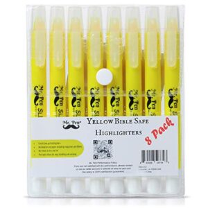 mr. pen- no bleed gel highlighter, bible highlighters, yellow, pack of 8, gel highlighters