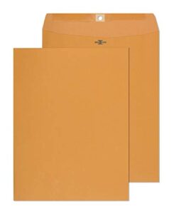 clasp envelopes – 10×13 inch brown kraft catalog envelopes – 30 pack – with clasp closure & gummed seal – 28lb heavyweight paper envelopes for home, office, business, legal or school.