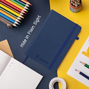 JUBTIC Password Book with Alphabetical Tabs. Medium Size Password Keeper Logbook for Internet Website Address Log in Detail. Hardcover Password Notebook & Organizer for Home Office, Navy Blue