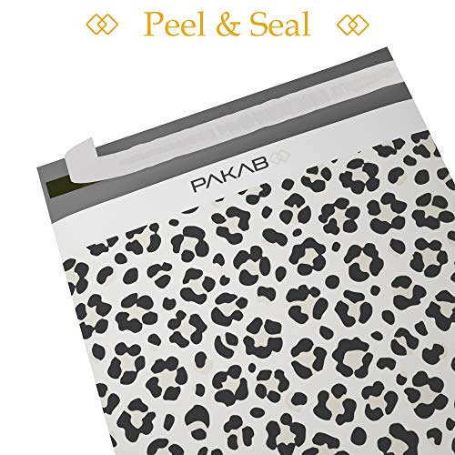 PAKABOO Poly Mailer Shipping Bags 10x13 Inch, 100 Pack, Non-Padded Envelopes with Tamper Proof Self-Seal, Cheetah Print Packaging