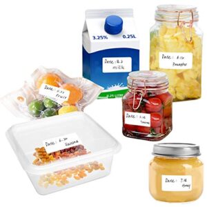 1000 Blank Removable Freezer Labels Water Oil Resistant with Perforation Line for Food Containers Jars Pantry Organization (Each Measures 1” x 2”)