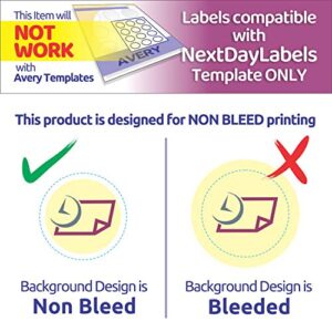 Laser / Ink Jet White Labels (2" Round for Printing with NO BLEED - 20 Per Page | 500 Labels)