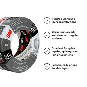 3M Duct Tape DT8, 3 Pack, Industrial Strength, Multi-Use, Black, 1.88" x 60 yd, Professional Grade Adhesive