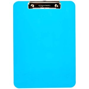 Amazon Basics Plastic Clipboards, Assorted Color , Pack of 6