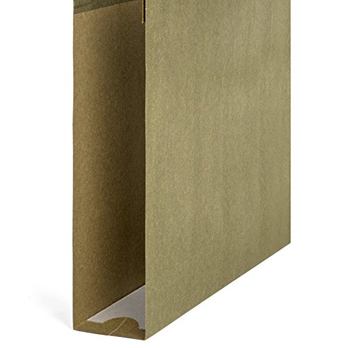 Blue Summit Supplies Extra Capacity Hanging File Folders, 25 Reinforced Hang Folders, Heavy Duty 2 Inch Expansion, Designed for Bulky Files and Charts, Letter Size, Standard Green, 25 Pack