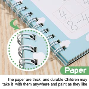 Magic Ink Copybooks for Kids Reusable Handwriting Workbooks for Preschools Grooves Template Design and Handwriting Aid Magic Practice Copybook for Kids The Print Writing (ENLARGED-Version 4books+Pens)