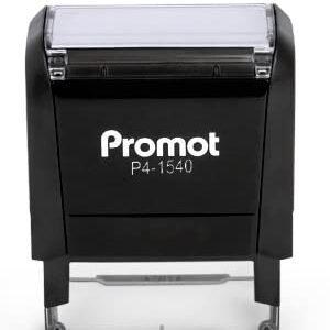 Promot Custom Stamp Up to 3 Lines of Personalized Text - Choose Font, Color, Pad, Self-Inking Personalized Stamp, Custom Stamp for Return Address & Mailing Address, Office Stamps, Ink Stamps - Small